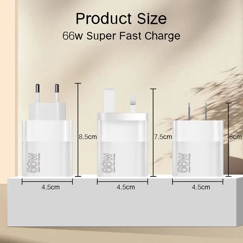 Xiaomi 66W Super Fast Charging Adapter PD Reverse Charger Suitable For Apple Huawei Xiaomi EU/US/UK Standards Phone Adapter