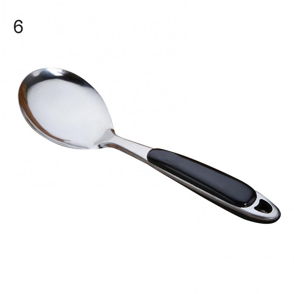 Multi Function Stainless Steel Soup Spoon Colander Long Handle Spatula Kitchen Cooking Strainer Tools: 06
