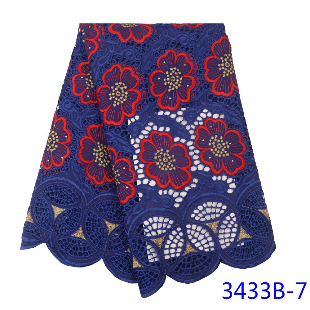 latest swiss voile lace african lace fabric nigerian lace fabrics for wedding tissu african broderie sewing YA3433B-1: Picture 7