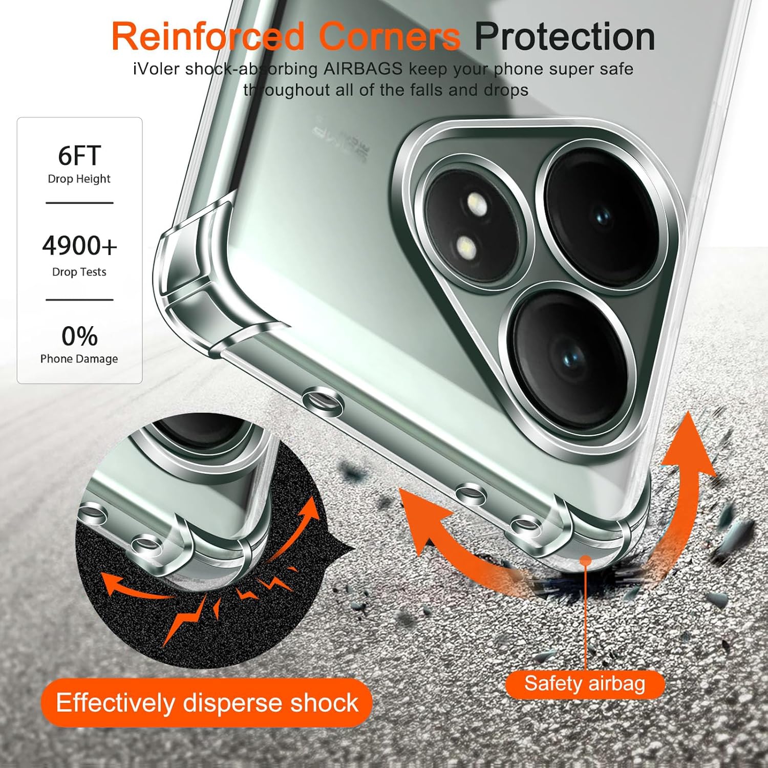 Funda de TPU a prueba de golpes de cuatro esquinas para Realme GT 6 6T Neo 3 3T GT 2 Pro Neo 2T Note 50 funda protectora transparente Capa Fundas Coque