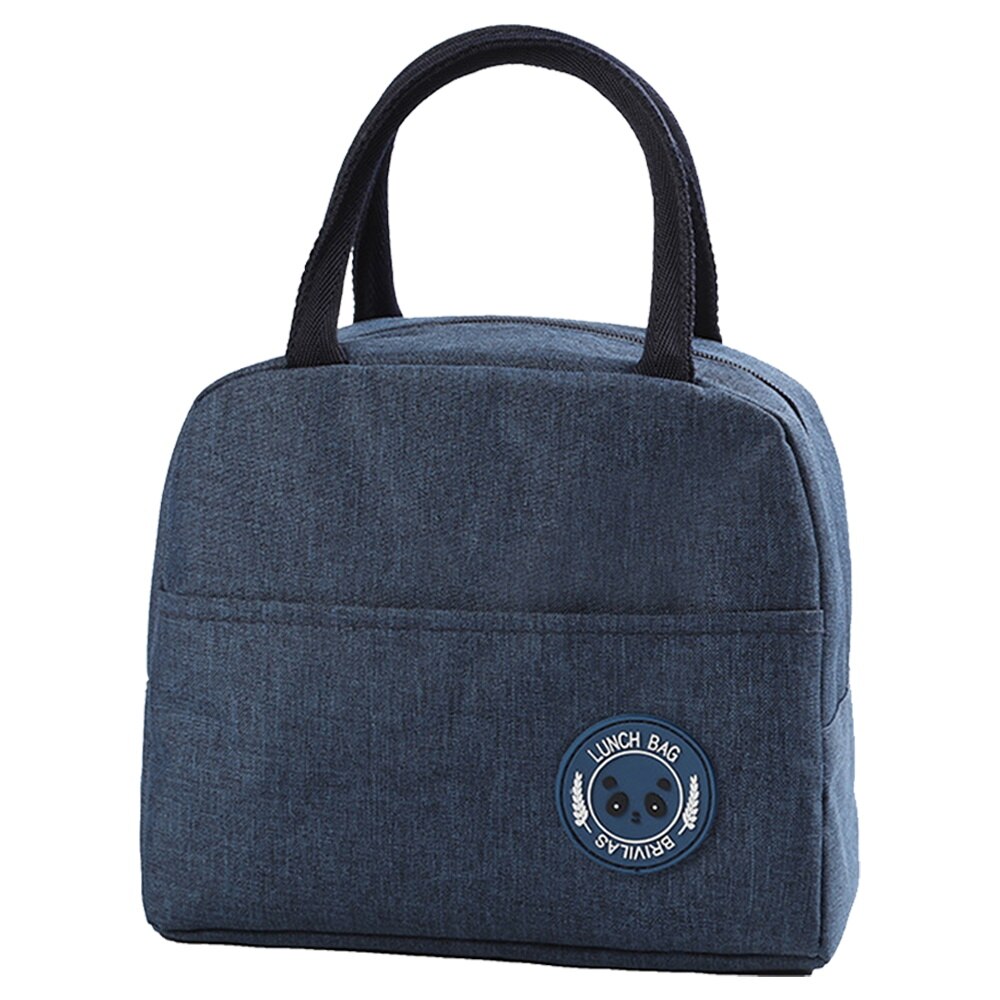 Borsa Termica Per Il Pranzo, Blu, Con Manico, Resistente All'acqua, Riutilizzabile Per Adulti, Ideale Per Lavoro, Viaggi, Picnic, Spiaggia E Campeggio