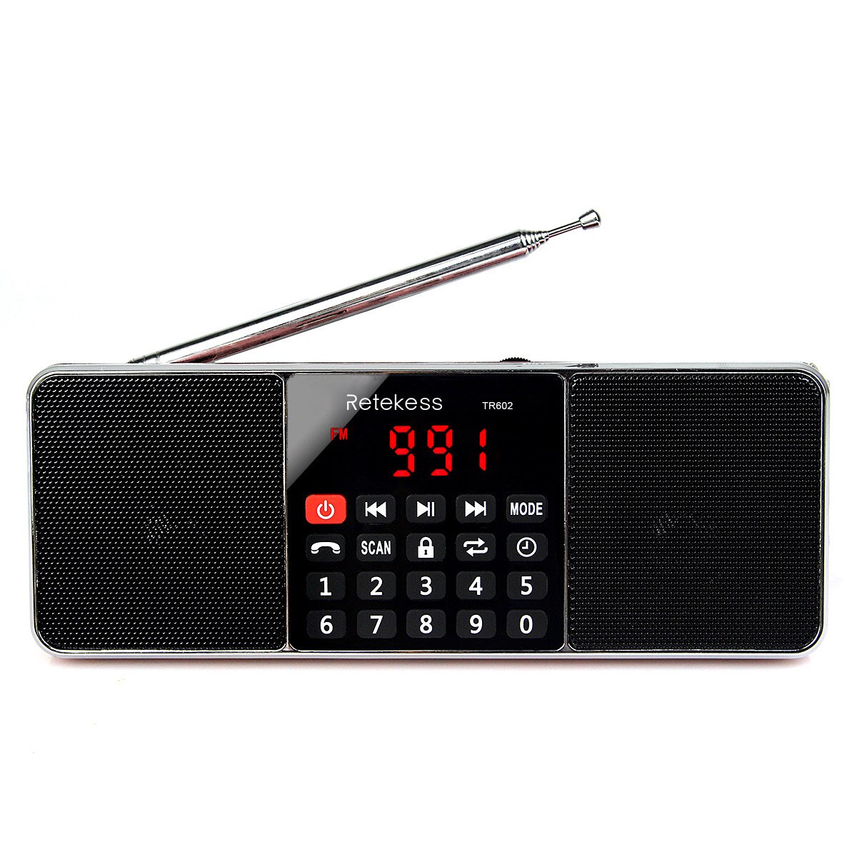 Retekess TR602 Portable AM FM Stereo Radio Receiver with Wireless MP3 Player Speaker Support TF Card Sleep Timer: Default Title