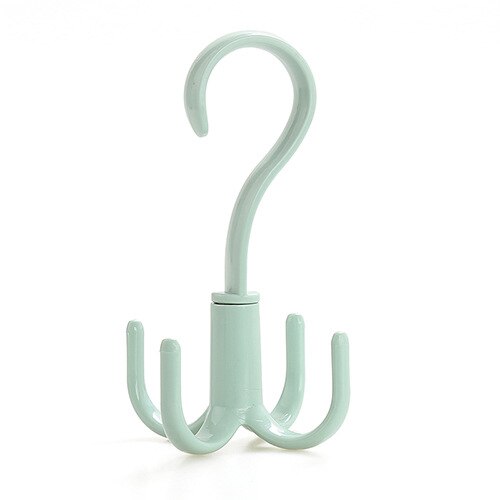 4 ganci cravatte portabiti salvaspazio armadi appendiabiti organizzatore di vestiti rotazione a 360 gradi scarpe sciarpa cintura appendiabiti: verde