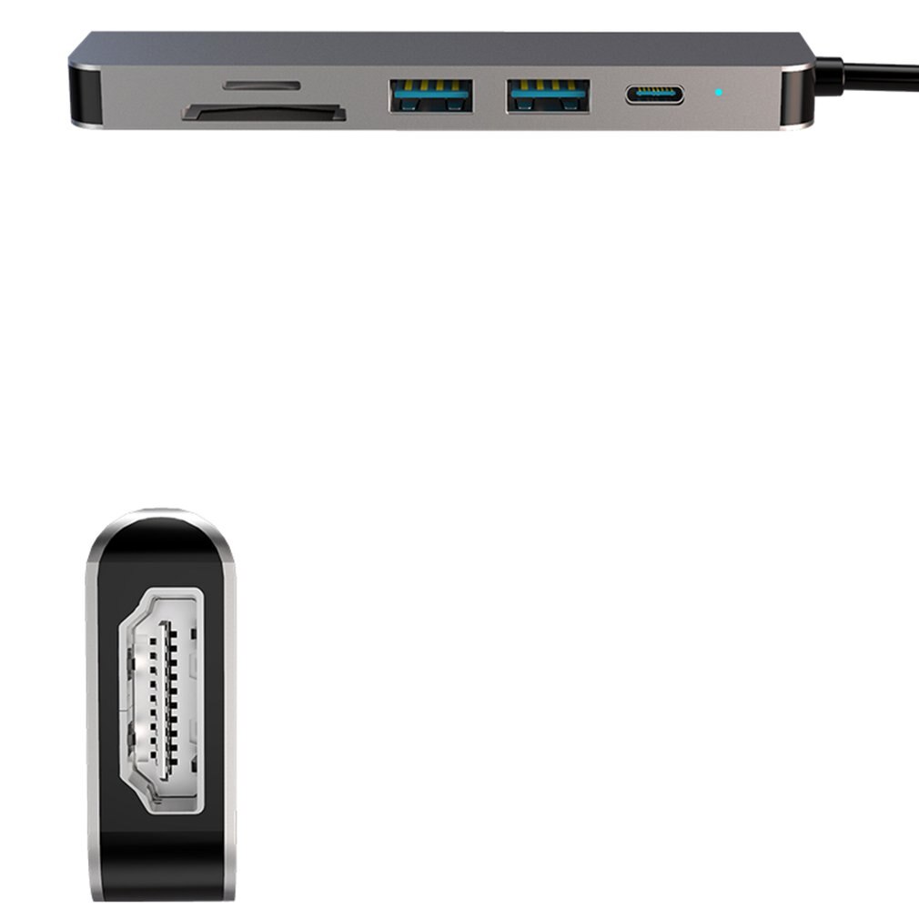 Professionale portatile 6 In 1 Porta di Ricarica Adattatore di Tipo C a USB3.0 SD TF HDMI PD Convertitore USB 3.0 4K HDMI Hub
