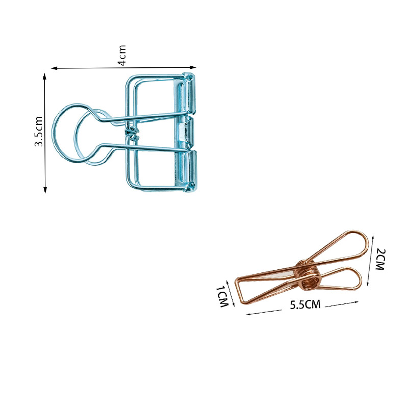 Dailylike 1PC Colorful Binder Clip Creasing Edges Metal Clip File Clips for School Office Medium Paper Clip Bookbinding Tool