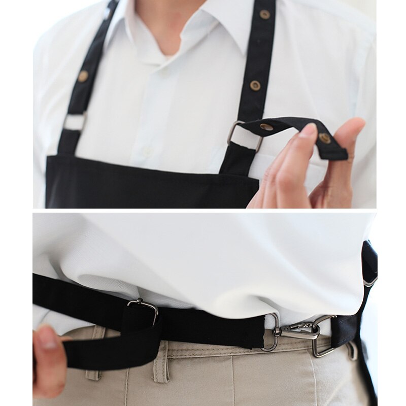 Unisex kokk uniform kjøkken kokeforkle ermeløst matservice bakeri kokk slitasje kokk jakke restaurant kaffebar smekkeforklær