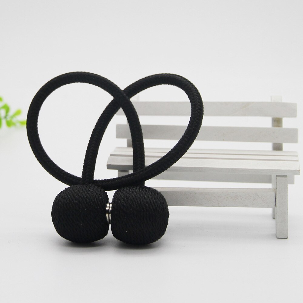 1Pc Magnetic Curtain Tieback Holder Hook Buckle Clip Curtain Tieback Polyester Decorative Home Accessorie Lanyard: black