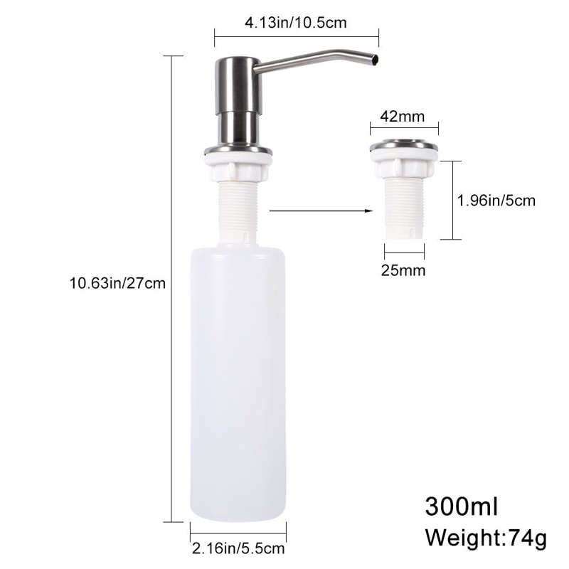 Kitchen Sink Soap Dispenser Stainless Steel Soap Dispenser Bathroom Manually Press Soap Dispenser Kitchen Accessories