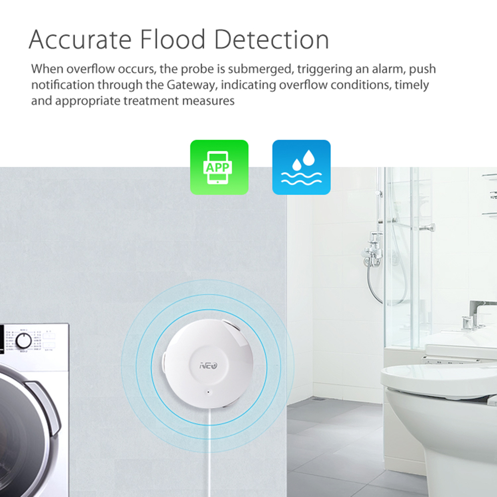 NEO Coolcam Home Motion Sensor Alarm Water Leakage Flood Water Leak Detector Wireless WiFi Security Automation System Sensor