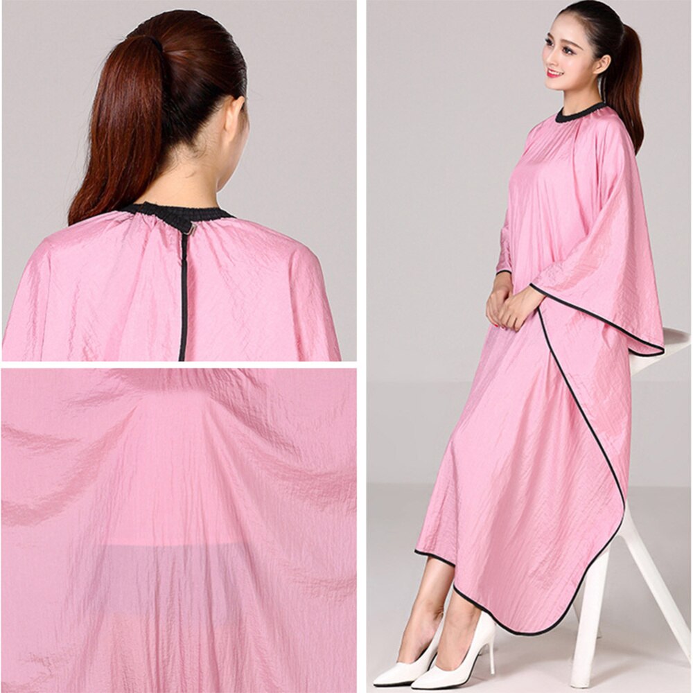 Exquisite Hairdressing Cape Practical Haircut Cape Hair Cutting Cloak Haircut Gown For Men Women (Pink)