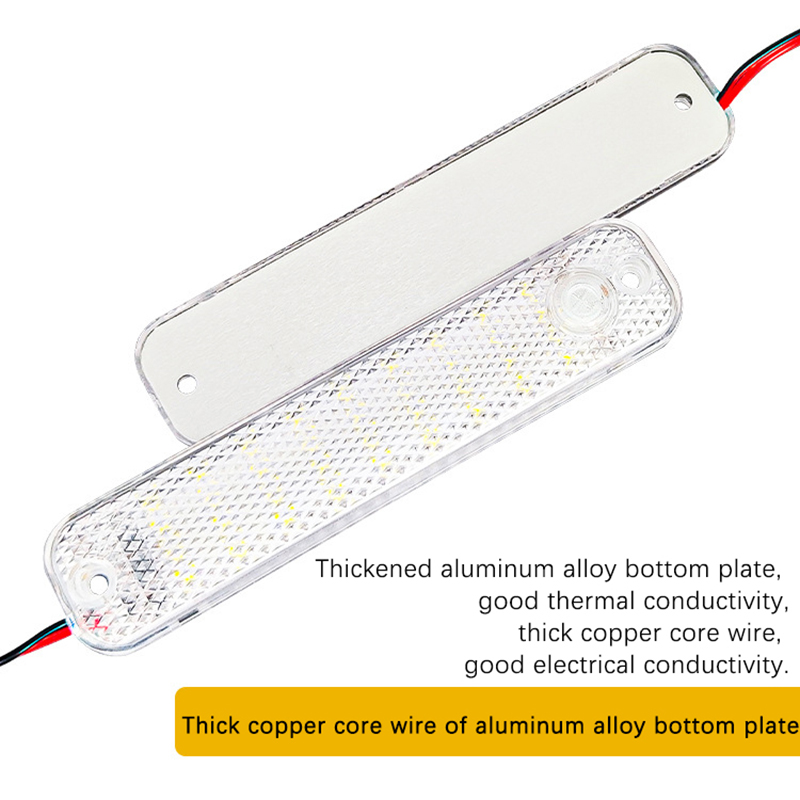 Led-kupelys til bil, 36 led-lys til 12v-85v lastebiler, innvendig lys med bryter, nattlesing i taklys for bobiler, marin