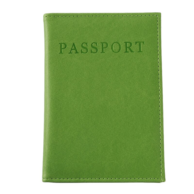 Solide Farbe Multi-Karte Passport Karte Karte Geldbörse Reisepass Schutz Brieftasche Visitenkarte Weichen Passport Abdeckung: green