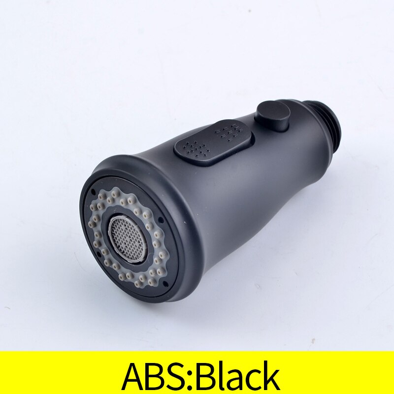 ABS Kitchen Tap Pull Out Parts Kitchen Faucet Replacement Parts Faucet Accessorie Spouts Kitchen Faucet Nozzle,Small shower head: Black(ABS)