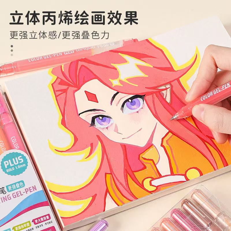 Aesthetic stationery back to school accessories graffiti Color markers acrylic marker Brush tip pens art supplies drawing pens