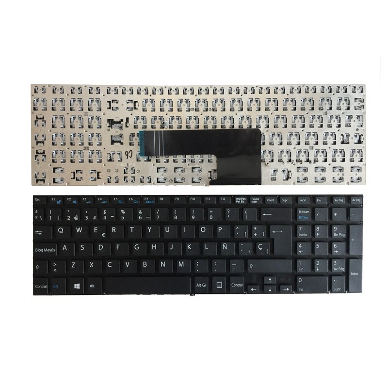 Spanish Laptop Keyboard for Sony Vaio Fit 15 SVF15 Series - SVF15A16CXB SVF15N17CXB SVF152100C SVF152A29M: Black