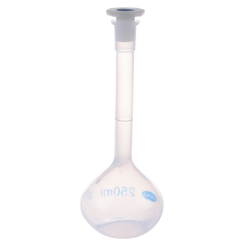 250ml Long Neck Clear White Plastic Volumetric Measuring Flask