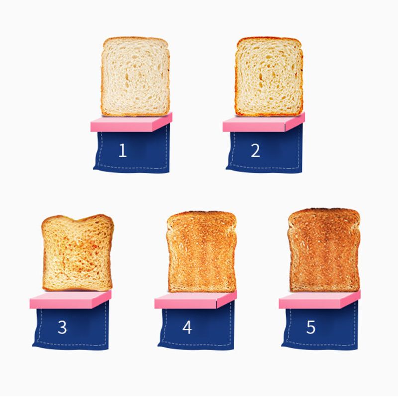 2 Slices Stainless Steel Automatic Toaster Quick Heating Bread Kitchen Home Breakfast Maker 5 Levels