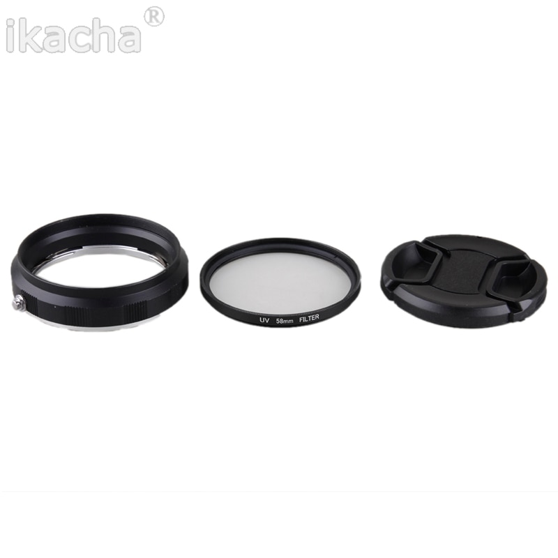 3 In1 Camera Macro Lens Reverse Adapter Bescherming Lensdop + 58mm uv filter 18-55mm voor canon 60d 70d 600d 700d 750d 1200d 100D