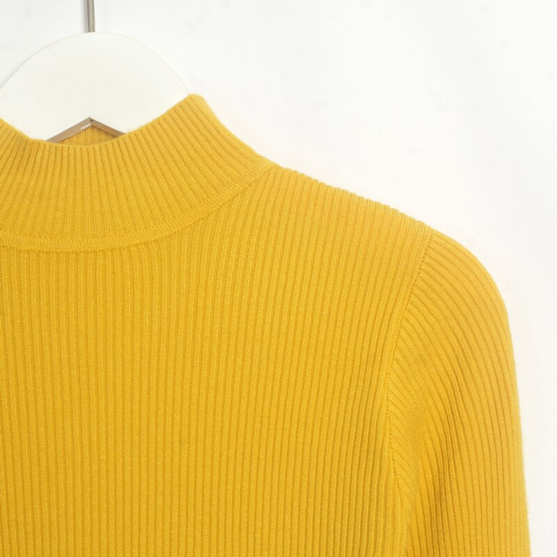 Wixra Hoge Stretch Truien Coltrui Truien Zachte Trekt Heldere Kleur Basic Slim-Fit Strakke Jumper Herfst Winter