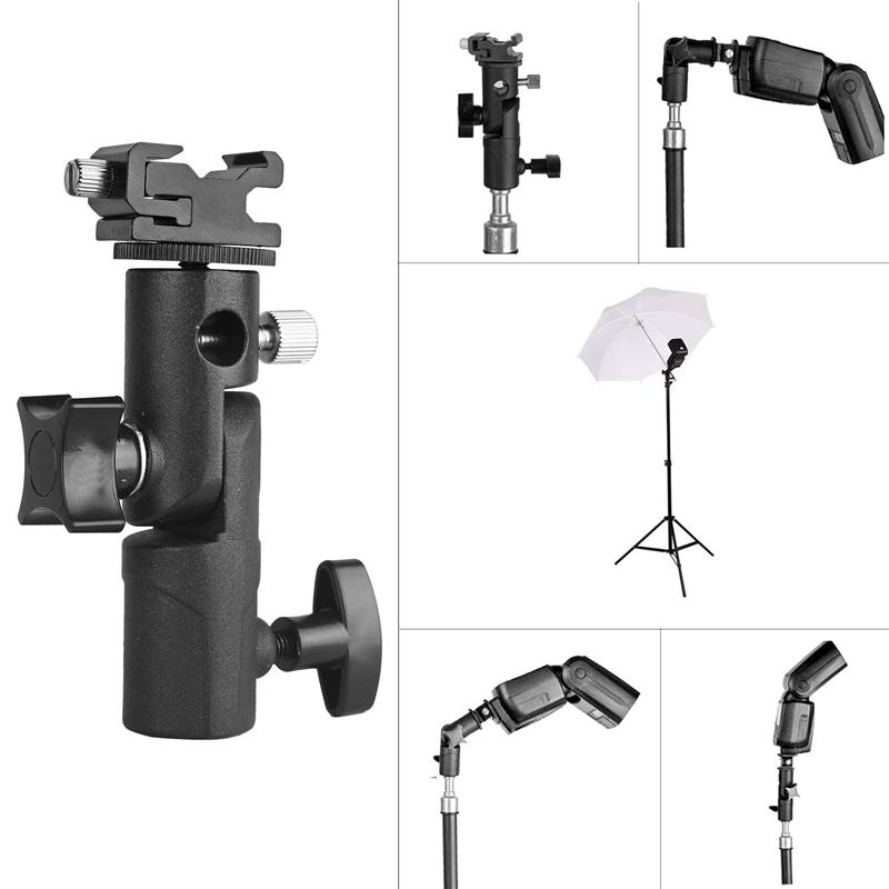 Support Flash Speedlite d'appareil photo, support de lumière pivotant support de lumière support de parapluie support de rangement pour chaussures Type E pour Canon