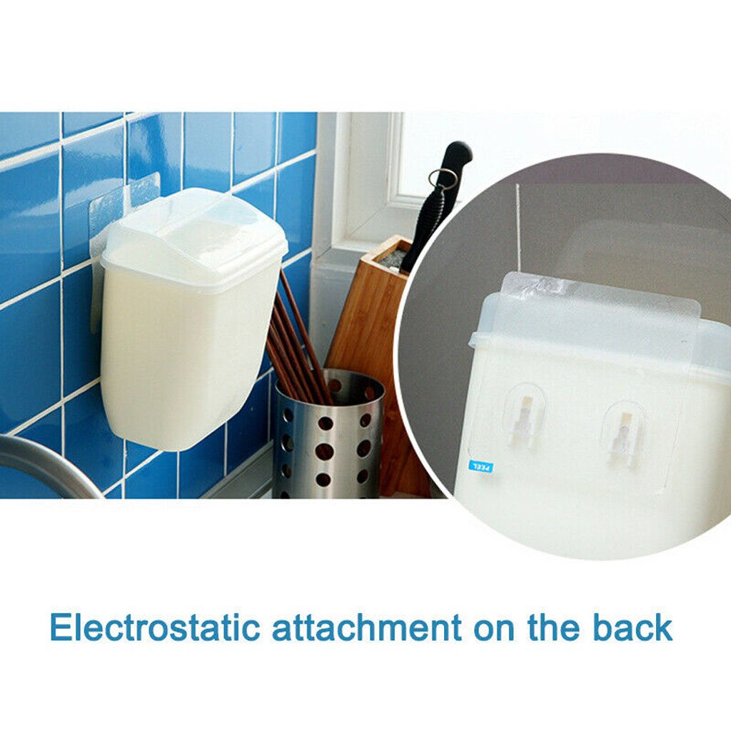 Waste Bin Kitchen Cabinet Door Hanging Trash Bin Trash Can Wall Mounted Trashcan for Bathroom Toilet Waste Storage#T2