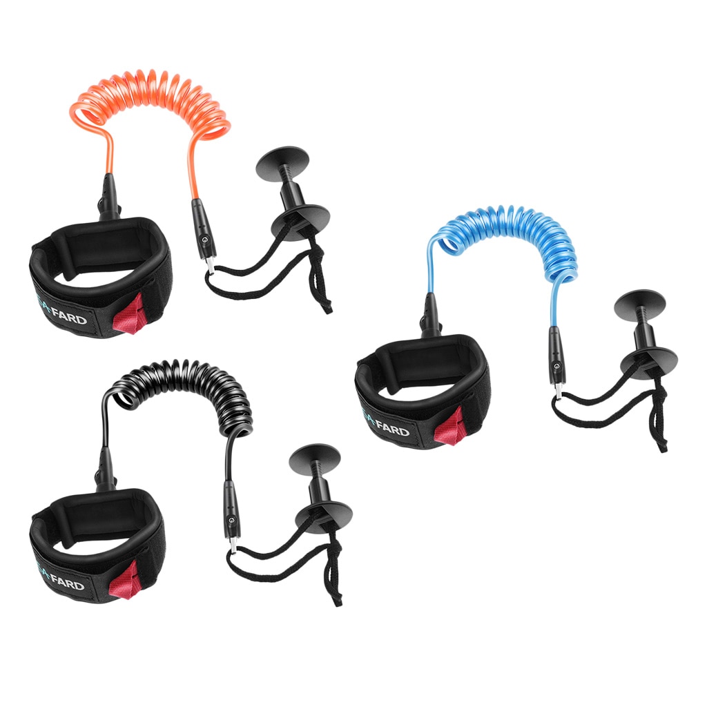 Coiled Wrist Leash Surf Board Bicep Leash Strap Leash & Double Swivels Surfing Leash Leg Rope Safety Gear Access