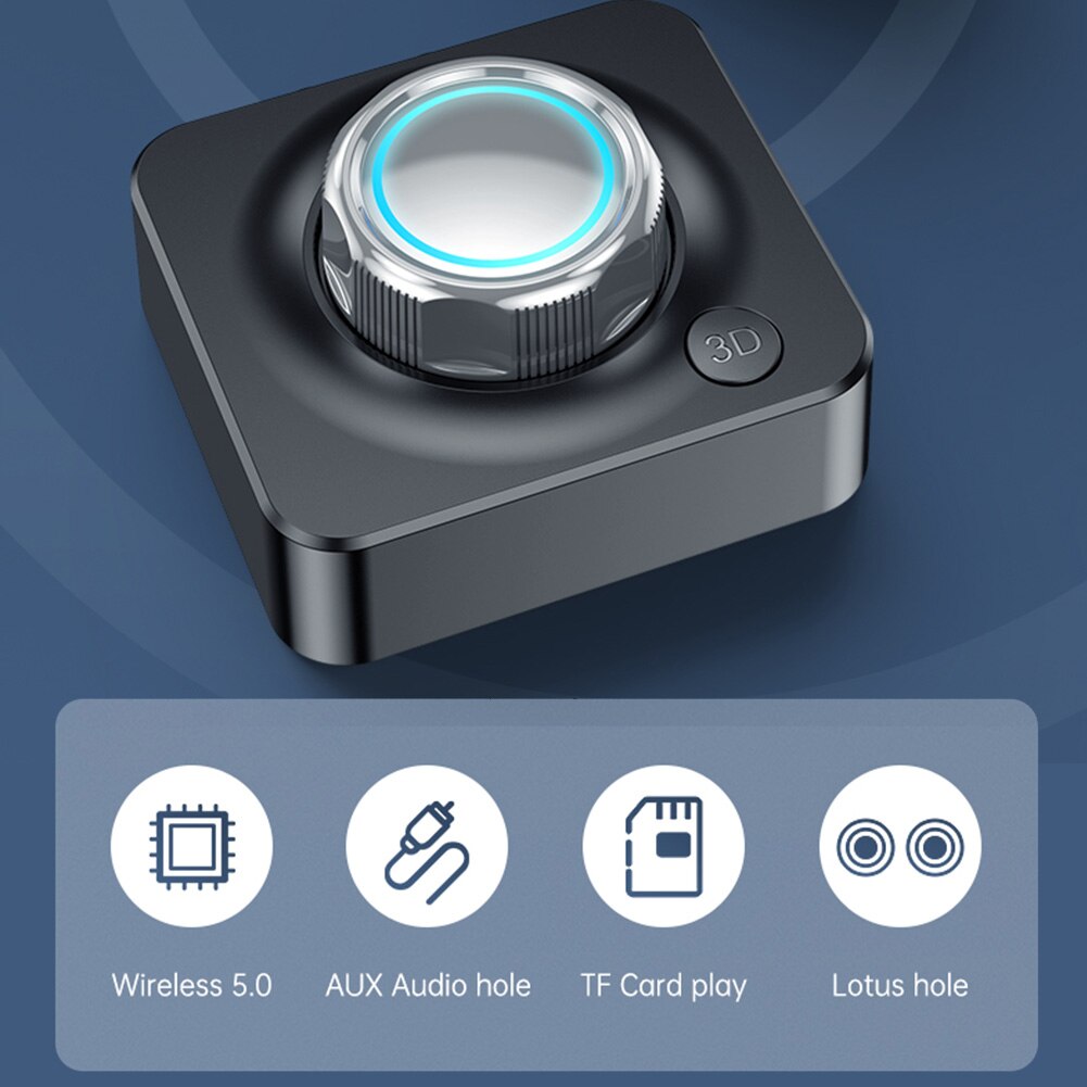 Bluetooth 5.0 Audio-ontvanger 3D Stereo Muziek Draadloze Adapter Tf Card Rca 3.5Mm 3.5 Aux Jack Voor Auto Kit bedrade Luidspreker Hoofdtelefoon