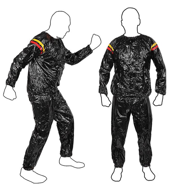 Men Women unisex Keep Slimming Weight Loss Heavy Duty Fitness Sweat Waterproof PVC Sauna Suit Clothes Exercise Gym