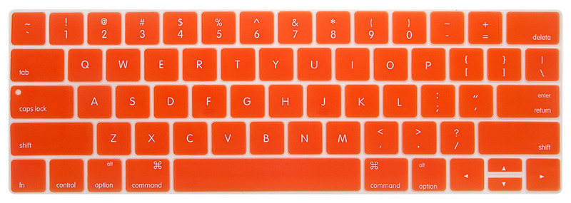 Keyboard Cover for MacBook Pro with Touch Bar 13" or 15" (A2159 A1989 A1990 A1706 A1707) Silicone Skin: orange