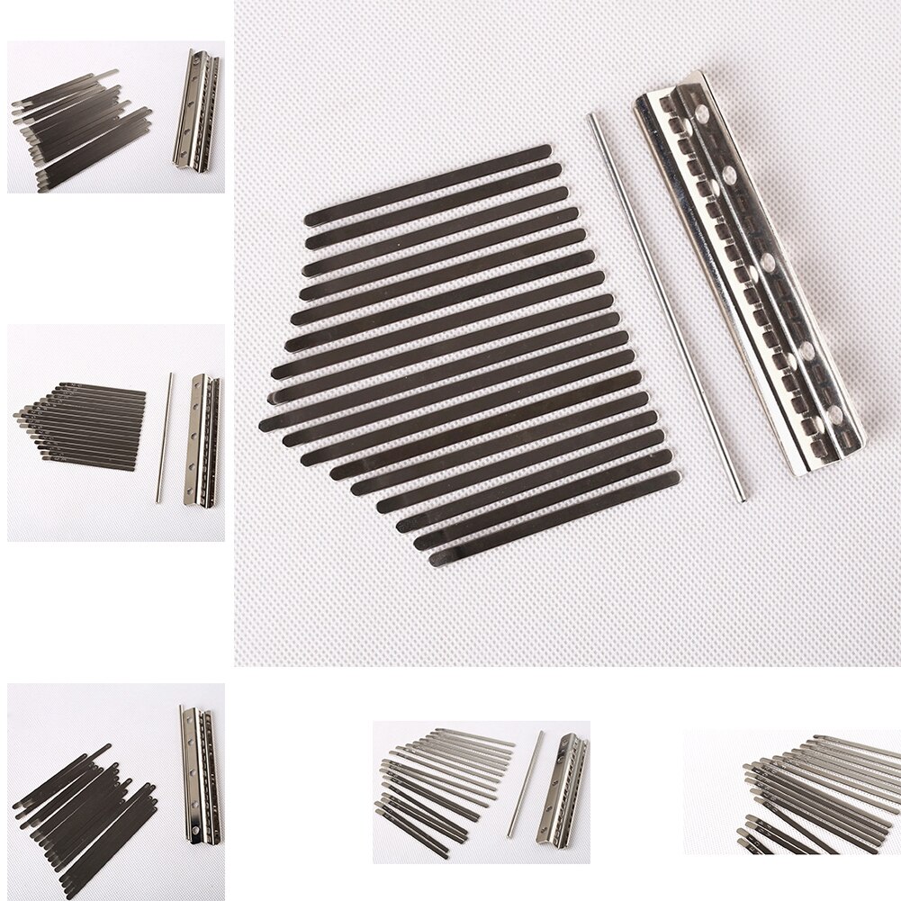 Juego de llaves 8/17 para el puente del Piano Kalimba, pieza de repuesto DIY para el teclado Mbira de acero al manganeso: 17Key No Lettering