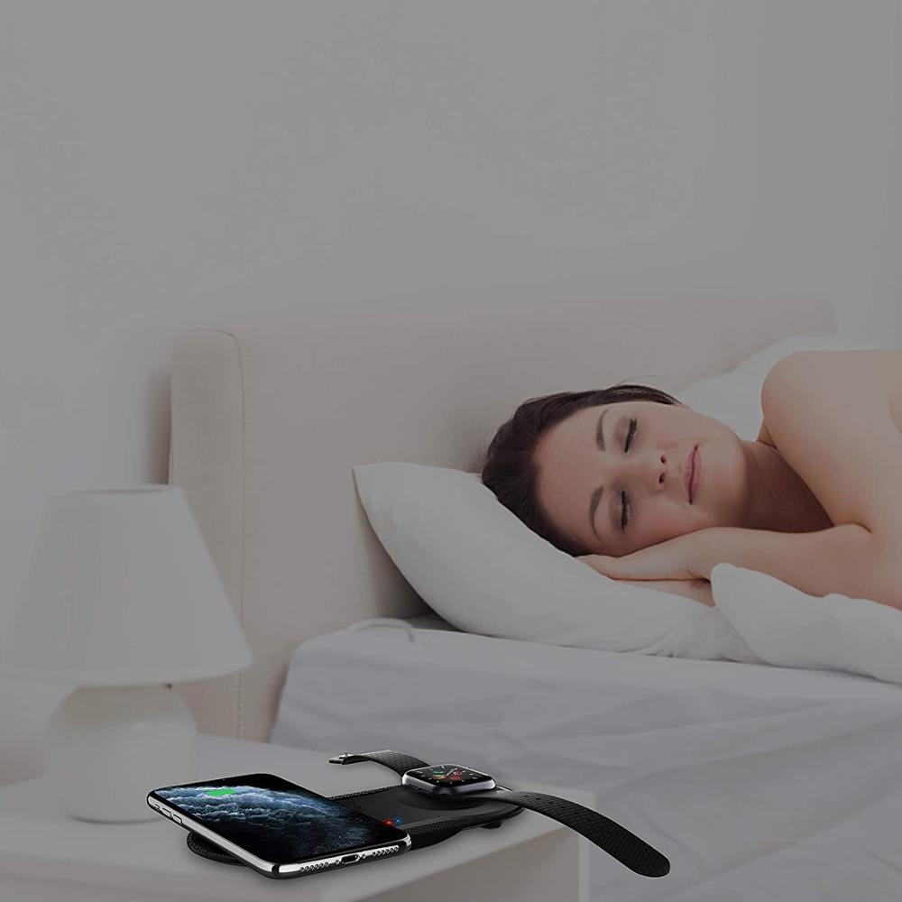 Schnelle Drahtlose Ladegerät Qi 10W 2 in 1 Ladestation für iWatch Apple Uhr 6 5 4 3 2 iPhone 11 XS XR X 8 Airpods Pro Lade Pad