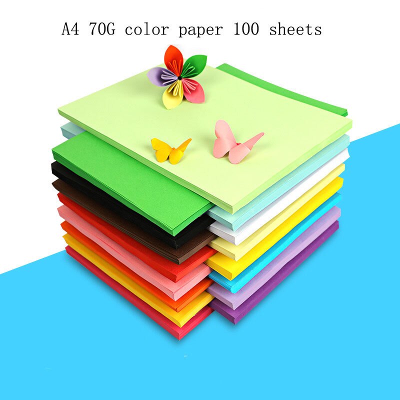 Pure Houtpulp 70gA4 Kleurendruk Papier Kinderen Handgemaakte Multifunctionele Origami Tien Kleuren 20 Kleuren Kopieerpapier 100 Vellen