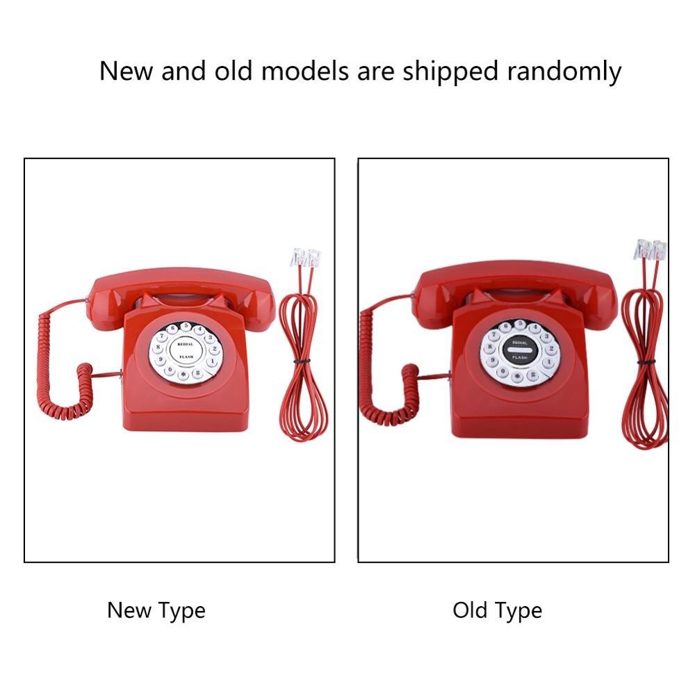 Retro Dial Phone Vintage Antique Telephone Numbers Storage Clear Sound Retro Telephone for Home Office Business telefono