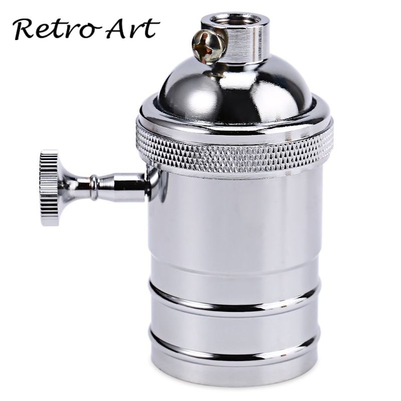 Copper Lamp Socket E27 vintage style edison light socket lamp holder: Chrome / E26