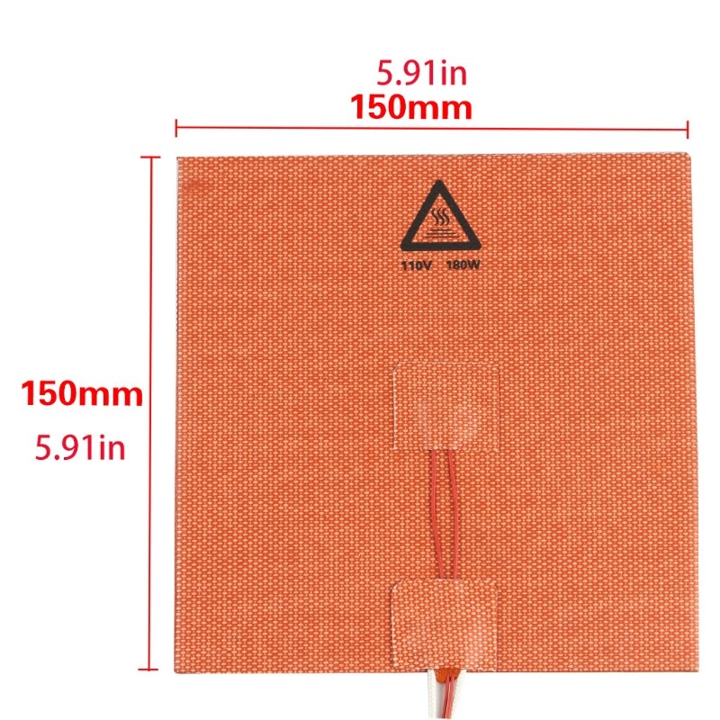 Almohadilla de cama de calentador de silicona impermeable para impresora 3D, 235x235mm, 24V, 200W, Ender-3