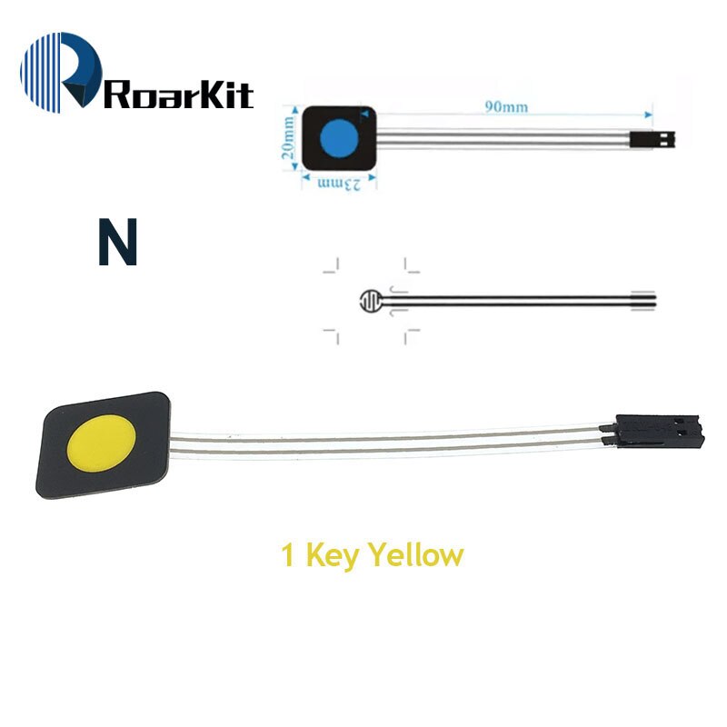 1*2 3 4 5 tastknapper membranbryter 3*4 4 x 5 matrix array tastatur 1 x 6 tastatur med led kontrollpanel pad gjør-det-selv-sett for arduino: N