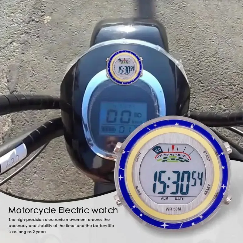 Universele Waterdichte Motorfiets Quartz Klok Lichtgevende Elektronische Klok Waterdichte Fiets Motorfiets Horloge Dashboard Auto Klok