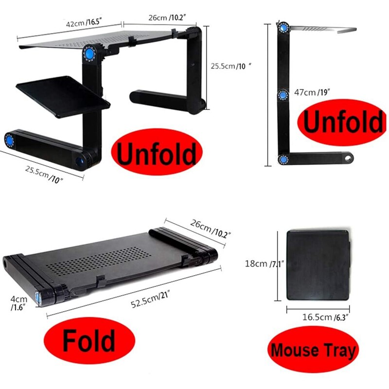 Portable Laptop Desk Foldable Vertical Table Adjustable Laptop Desk with Mouse Board Computer Desk Bookshelf