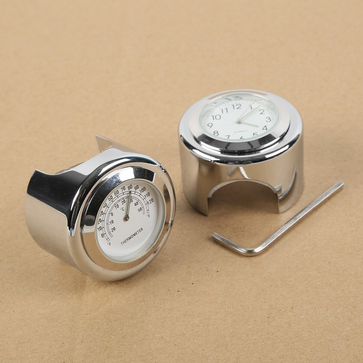 Horloge de température de guidon de moto, pour Harley Honda Star Yamaha Suzuki Kawasaki