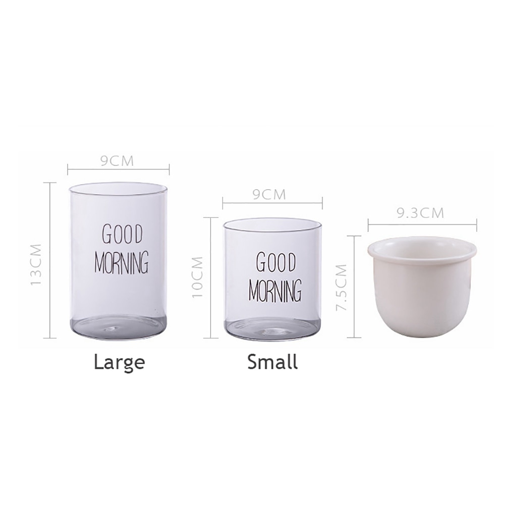 Automatic Watering Flower Pots Ceramic Succulent Plant Flower Pot with Glass Water Container Planters Flower Pots Garden Decor n