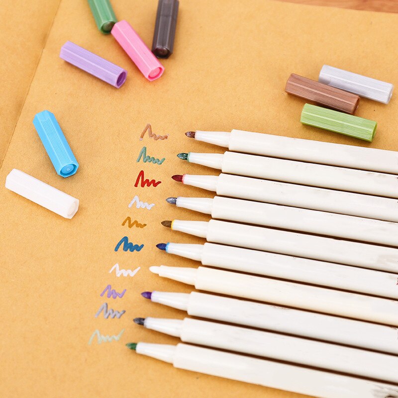 Bricolage eau craie stylo aquarelle Gel stylo pour tableau noir marqueur stylo pour l'album Photo de mariage Scrapbooking Gel stylos papeterie