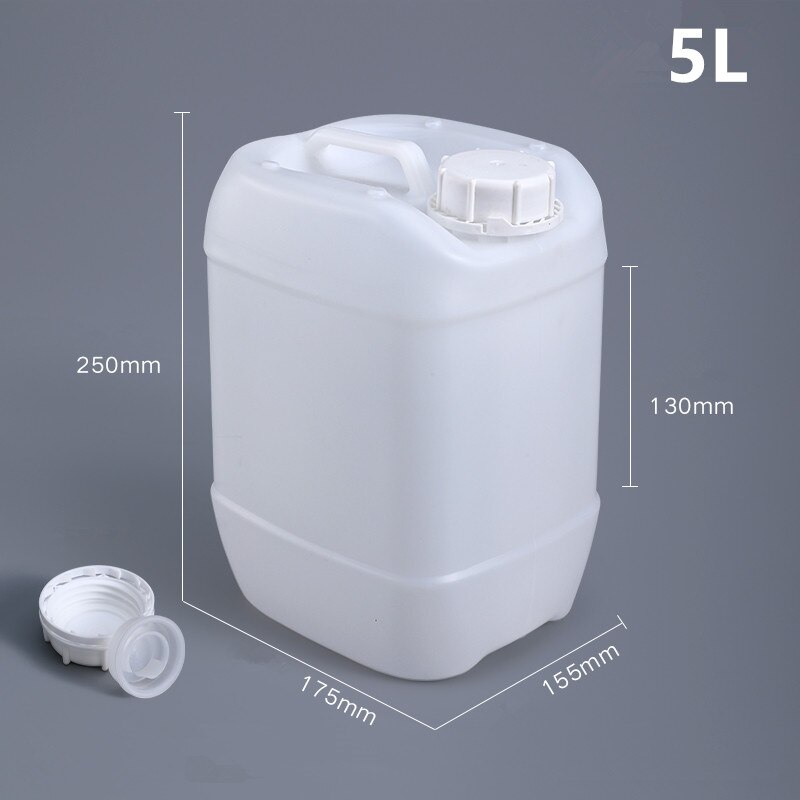 Thicken 5 liter Stackable plastic container liquid Storage Kit Air Sea Transportation barrel food Grade bottle 1PCS: Translucent