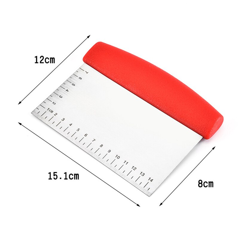 1Pcs Stainless Steel Metal Griddle Scraper Chopper - Great As Dough Cutter For Bread And Pizza Dough Baking Supplies