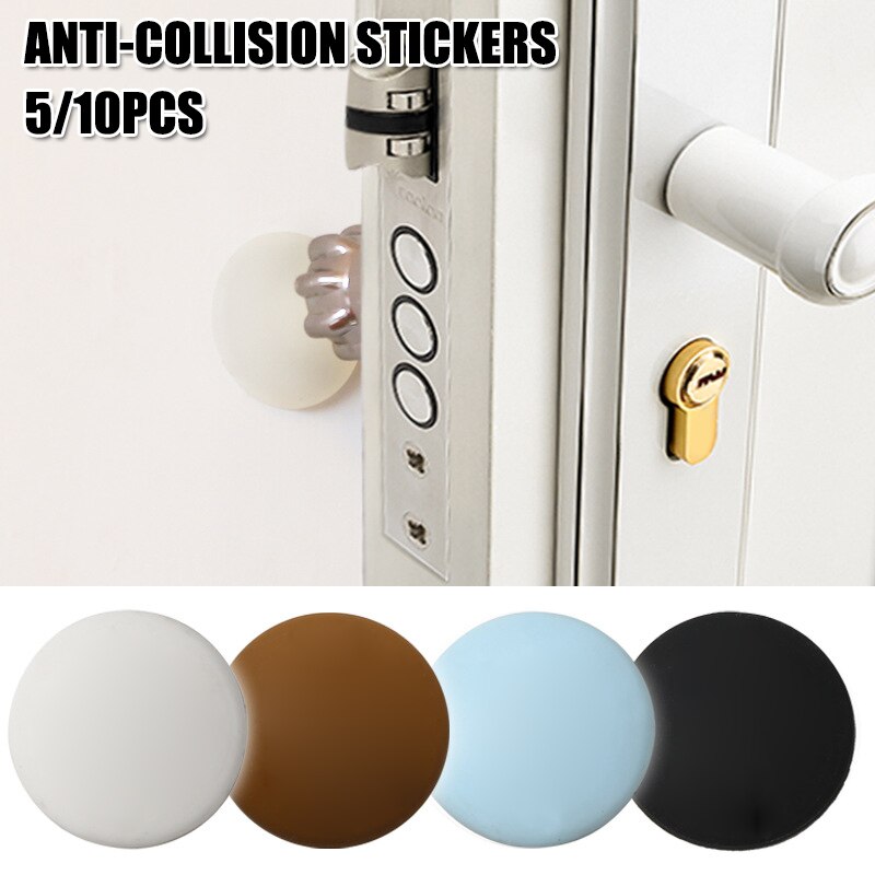 5/10Pcs Rubber Home Door Doorknob Back Wall Protector Crash Pad Stickers Self-adhesive Furniture Accessories