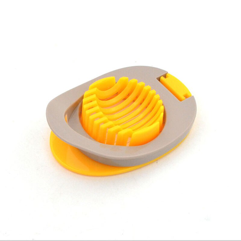 Ei Slicer Multifunctionele Ei Splitter Slicer Grenen Bloem Huid Ei Fancy Multi-Bloemblaadje Divider Creatieve Ei Cutter keuken Tool: yellow-gray