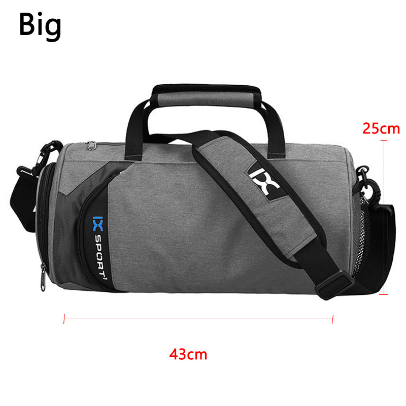 IX-bolsa de gimnasio grande para hombre, bolsas de Fitness, entrenamiento seco y húmedo, Yoga, zapatos, bolsos de hombro de viaje, bolsa de natación multifunción para entrenamiento: Color azul