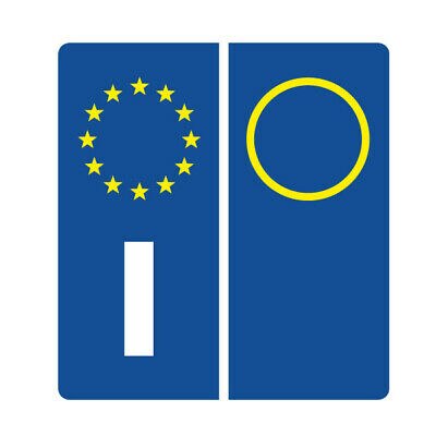 Auto Kenteken Pvc 2 Goedgekeurd Italië Europese Symbolen Sterretjes De Stickers Dus 99 S0502 Verzonden Uit Italië