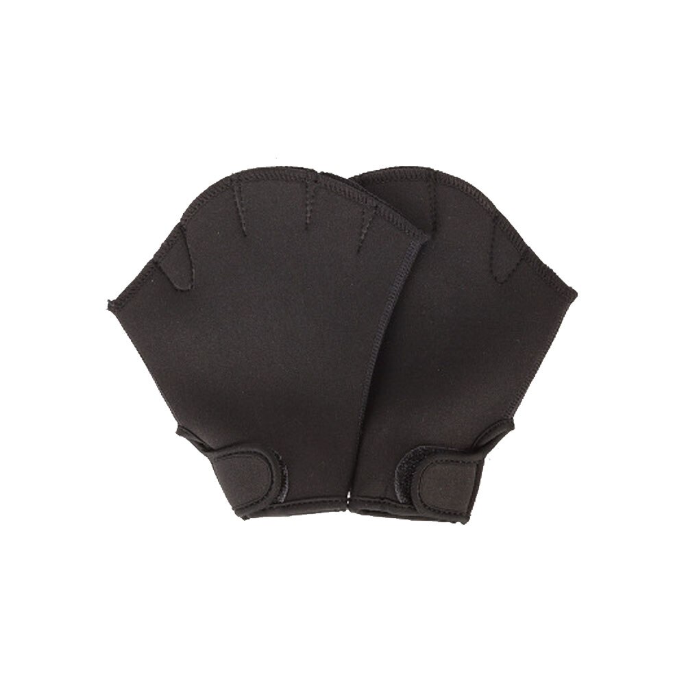 Deportes de natación guantes de remo mano de malla natación entrenamiento buceo guantes sin dedos guantes acuáticos surf agua natación guantes: B / M