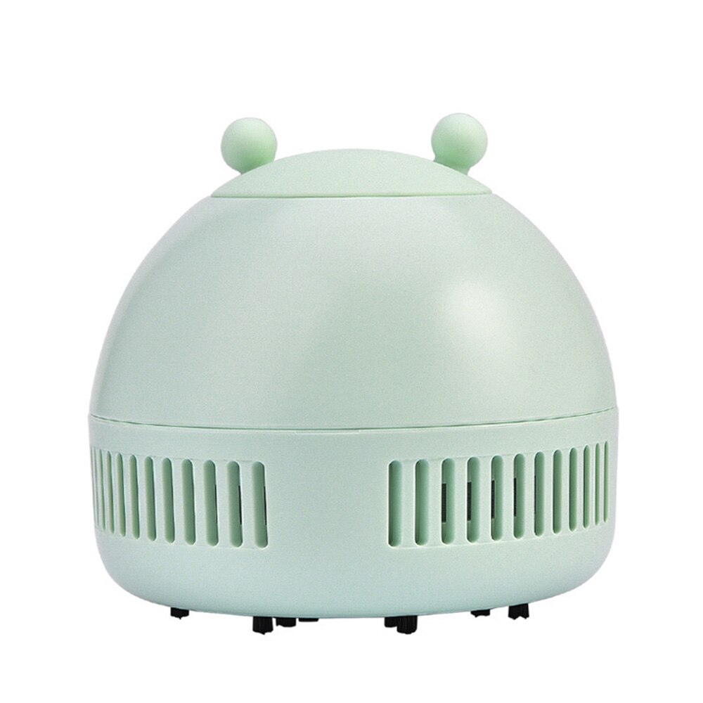 Cartoon Cute Multifunctional Robot Vacuum Cleaner Rechargeable Smart Home Office Desk Cleaner Cute And Practical Mini Portable: Green