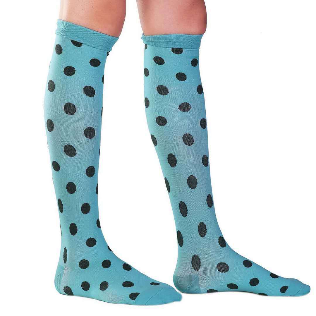 Women's Sports Compression Stockings Nurse Stockings Knee High Socks Women Socks Knee and Leg Compression Socks: Black dots on golden